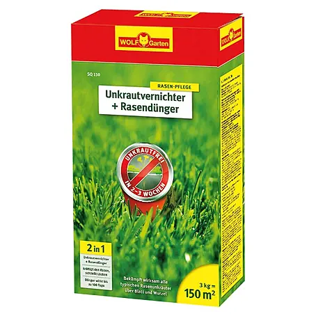 Wolf-Garten  Rasendünger mit Unkrautvernichter 2 in 1