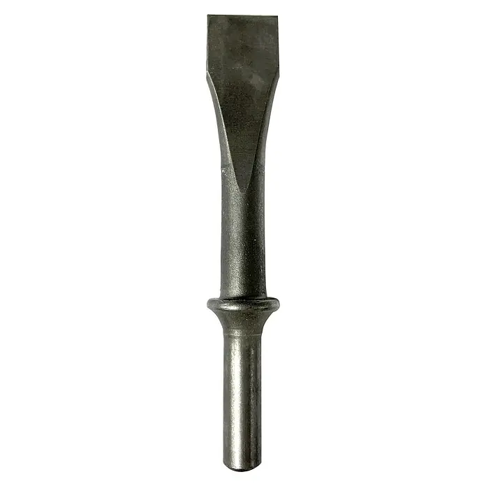 Cincel plano - Largo del soporte: 20 mm, Diámetro boquilla: 10 mm - Primer plano de un robusto cortador de remaches metálico, una herramienta para trabajos de metal y reparaciones de precisión.
