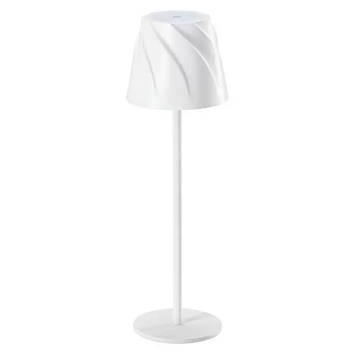 Starlux Akku-Tischleuchte Loreo - 4 W, L x B x H: 11 x 11 x 36 cm, Weiß, Warmweiß - Vorderansicht