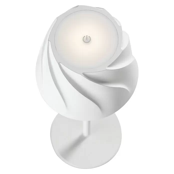 Starlux Akku-Tischleuchte Loreo - 4 W, L x B x H: 11 x 11 x 36 cm, Weiß, Warmweiß - Ansicht von oben