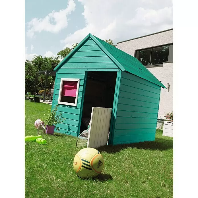 Soulet Spielhaus Marina - L x B x H: 123 x 119 x 158,5 cm, Holz, Natur - Stimmungsaufnahme