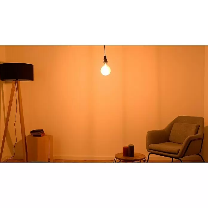 Osram LED-Lampe Vintage Edition 1906 Globe-Form E27 - Durchmesser: 12,4 cm, E27, Dimmbar, Warmweiß, 806 lm, 8,8 W - Stimmungsaufnahme