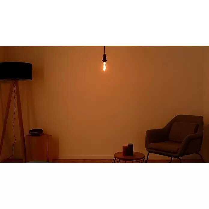 Osram LED-Lampe Vintage Edition 1906 Birnenform E27 - E27, Nicht Dimmbar, Warmweiß, 100 lm, 3,5 W, Smoke - Stimmungsaufnahme