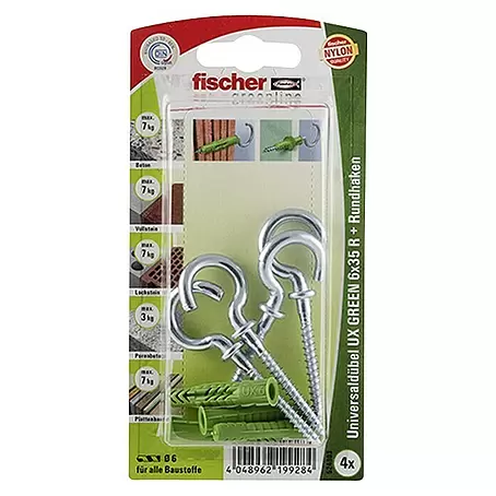 Fischer Greenline Universaldübel-Set UX 6 x 35 R RH GREEN K