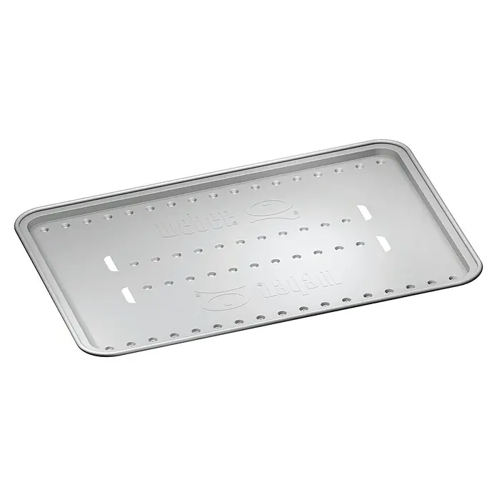 Weber Hitzeschild - Passend für: Weber Q 100 / Q 1000 - Serie - Weber Grillplatte aus Edelstahl mit Löchern und Schlitzen für die Zubereitung von Gemüse und Fleisch. Perfekt für Grillliebhaber.