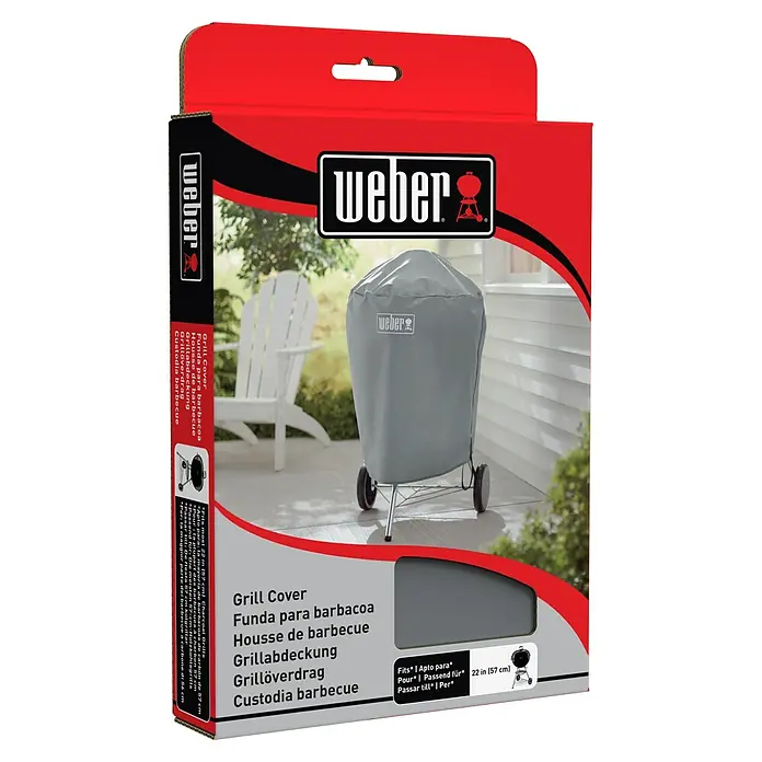 Weber Grill-Schutzhülle - Passend für: Weber Kugelgrill Ø 57 cm - Weber Grillabdeckung für Holzkohlegrills. Schützt den Grill vor Witterungseinflüssen und hält ihn sauber. Passend für 57 cm Grills.
