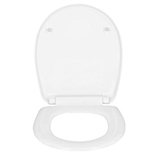 Tapa de WC Siracusa (Duroplast, Blanco, Con caída amortiguada)