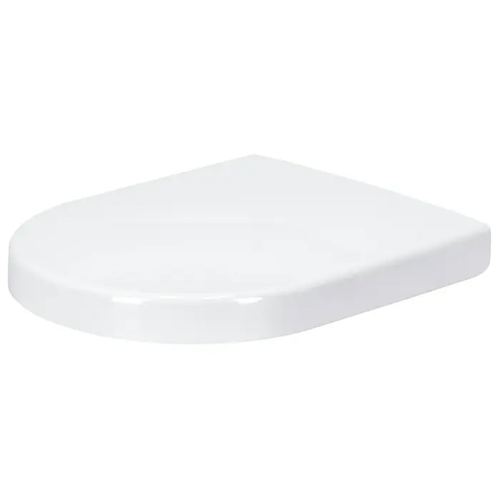 Villeroy & Boch Subway 2.0 WC-Sitz - Duroplast, Weiß, Mit Absenkautomatik - Detaillierte Ansicht einer eleganten, weißen Ecke, ideal für Badezimmer oder Küchen, die Funktionalität mit minimalistischem Design verbindet.