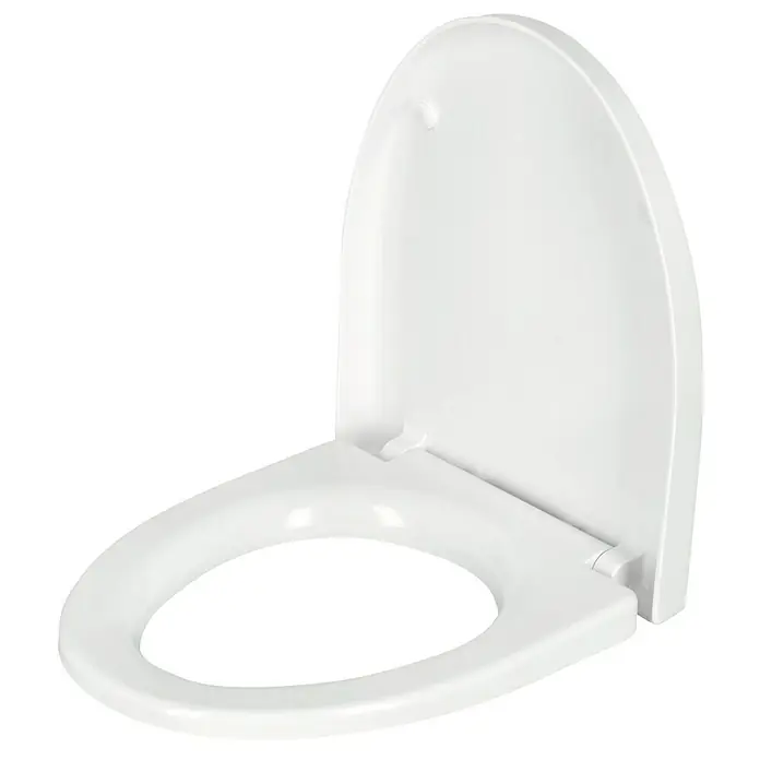 Cersanit WC-Sitz Parva - Duroplast, Weiß, Mit Absenkautomatik - Weiße Toilettenbrille mit hochgeklapptem Deckel. Ideal für jedes moderne Badezimmer, bietet Komfort und Hygiene.