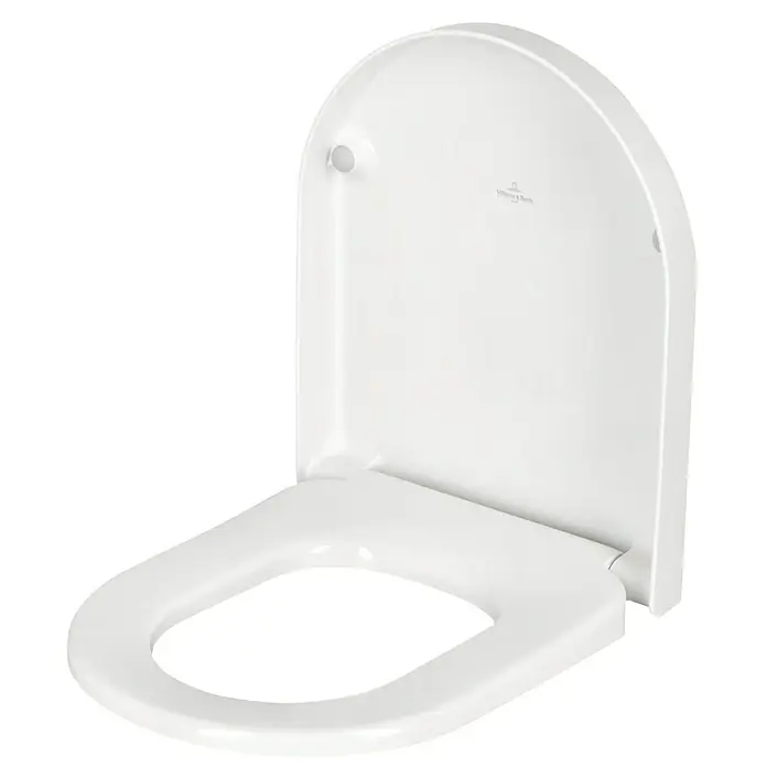 Villeroy & Boch Subway 2.0 WC-Sitz - Duroplast, Weiß, Mit Absenkautomatik - Weißer Toilettensitz von Villeroy & Boch mit einem schlanken, modernen Design, das sich perfekt für jedes Badezimmer eignet.