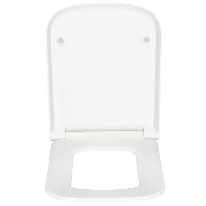 Camargue Los Angeles WC-Sitz - Duroplast, Weiß, Mit Absenkautomatik - Weißer WC-Sitz mit Deckel, rechteckige Form, geeignet für jedes Badezimmer. Hygienisch und leicht zu reinigen.