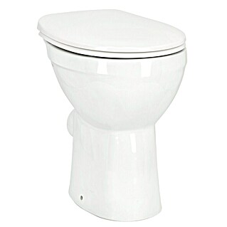 Camargue Staand toiletset Plus 75 2.0 (Zonder spoelrand, Voorzien van standaardglazuur, Spoelvorm: Diep, Uitlaat toilet: Horizontaal, Wit)