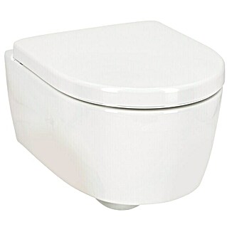 Geberit iCon Hangend toiletset XS (Zonder spoelrand, Voorzien van standaardglazuur, Spoelvorm: Diep, Uitlaat toilet: Horizontaal, Wit)