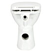 Camargue Spülrandloses Stand-WC Plus 75 2.0 (Mit WC-Sitz, 7,5 cm erhöht, Tiefspüler, Waagerecht, Weiß)