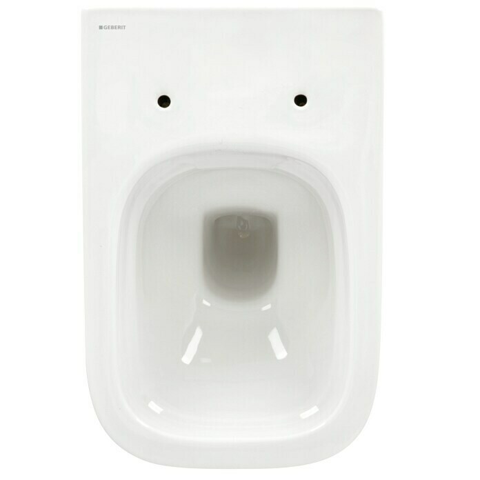 Spezialglasur, Tief, Weiß) Wand-WC-Set Abgang: Spülform: Smyle Square WC Waagerecht, BAUHAUS (Spülrandlos, | Ohne Geberit