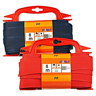 Stabilit Gurtband (Seillänge: 8 m, Belastbarkeit: 125 kg, Rot/Blau, 1 Stk.)