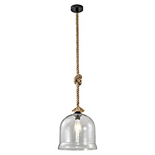 Lámpara colgante redonda Liperpool (40 W, Ø x Al: 30 x 27 cm, Marrón, E27)