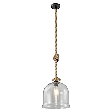Lámpara colgante redonda Liperpool (40 W, Ø x Al: 30 x 27 cm, Marrón, E27)