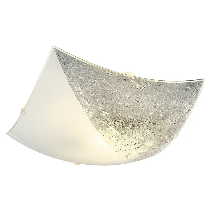 Aplique de pared LED Cristal - 12 W, L x An x Al: 8 x 25 x 25 cm, Plateado, Blanco neutro - Primer plano de una moderna lámpara de techo que presenta un diseño elegante e iluminación suave para un ambiente agradable.