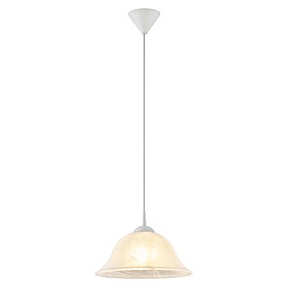 Lámpara colgante redonda Alabastro (20 W, Ø x Al: 300 mm x 13 cm, Blanco, E27)