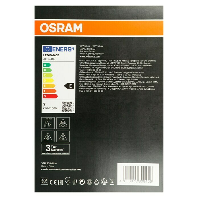 Osram Vintage 1906 LED-Leuchtmittel (7 W, E27, Warmweiß, Globe, Energieeffizienzklasse: A+)