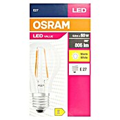 Osram LED-Lampe Glühlampenform E27 klar (E27, Warmweiß, 806 lm, 6,5 W) | BAUHAUS