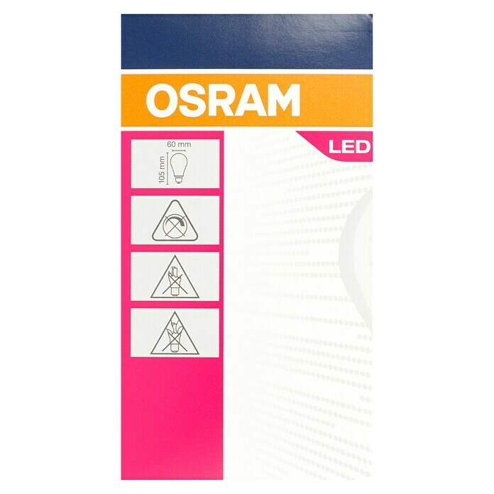 Osram LED-Lampe Glühlampenform E27 klar (E27, Warmweiß, 806 lm, 6,5 W) | BAUHAUS