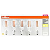 Osram Retrofit LED-Lampen Set Tropfenform E14 klar (E14, Nicht Dimmbar, Warmweiß, 470 lm, 4 W, 5 Stk.) | BAUHAUS