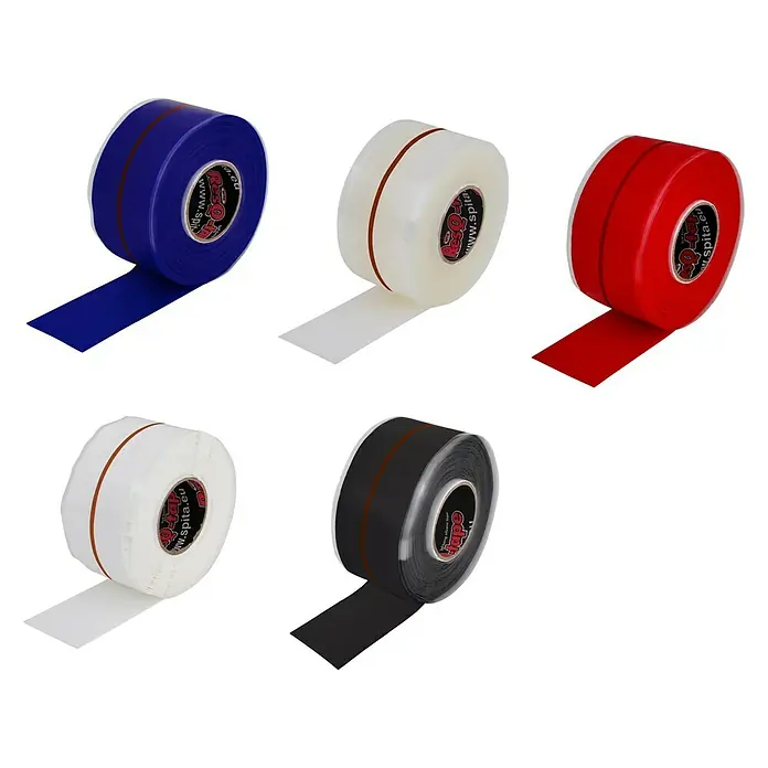 Spita Isolierband ResQ-Tape - Schwarz, L x B: 3.650 x 25 mm - Fünf Rollen selbstverschweißendes Isolierband in Blau, Weiß, Rot und Schwarz, ideal für wasserdichte Verbindungen und Reparaturen.