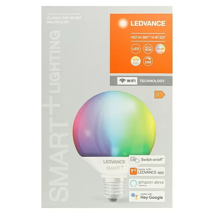 Osram Smart+ LED-Lampe - E27, Dimmbar, Warmweiß, 1.521 lm, 14 W - Vorderansicht
