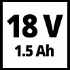Einhell Power X-Change Akku-Bohrschrauber TC-CD 18/35 Li Kit (18 V, 1 Akku, 1,5 Ah, Leerlaufdrehzahl: 0 U/min - 550 U/min)