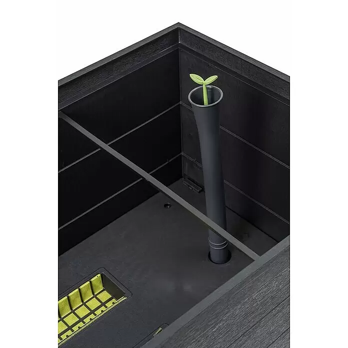 Keter Hochbeet Urban Bloomer - 82 x 38 x 78 cm, Kunststoff, Anthrazit - Detailaufnahme