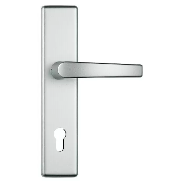 Abus Schutzbeschlag HLZS814 - Hauseingangstür, F1, Knopf außen, Drücker innen, Stärke Tür: 52 mm - 72 mm - Vorderansicht