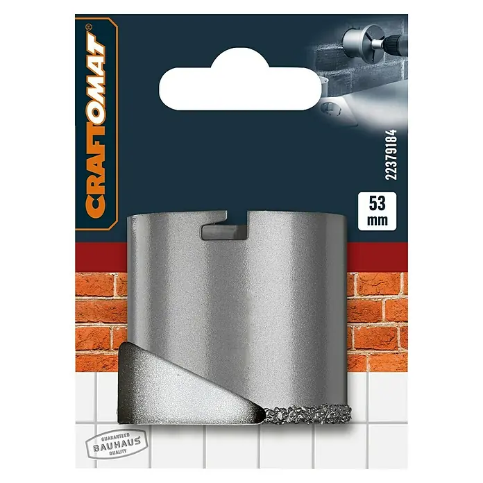 Craftomat Lochsäge - Durchmesser Bohrer: 53 mm - Ein Craftomat-Diamant-Bohrkrone, 53 mm, für präzise Bohrungen in harte Materialien. Hochwertige Qualität für anspruchsvolle Projekte.