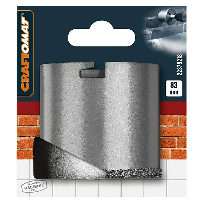 Craftomat Lochsäge - Durchmesser Bohrer: 83 mm - Abbildung eines Craftomat-Lochsägen-Sets mit 83 mm Durchmesser zum präzisen Bohren von Löchern.