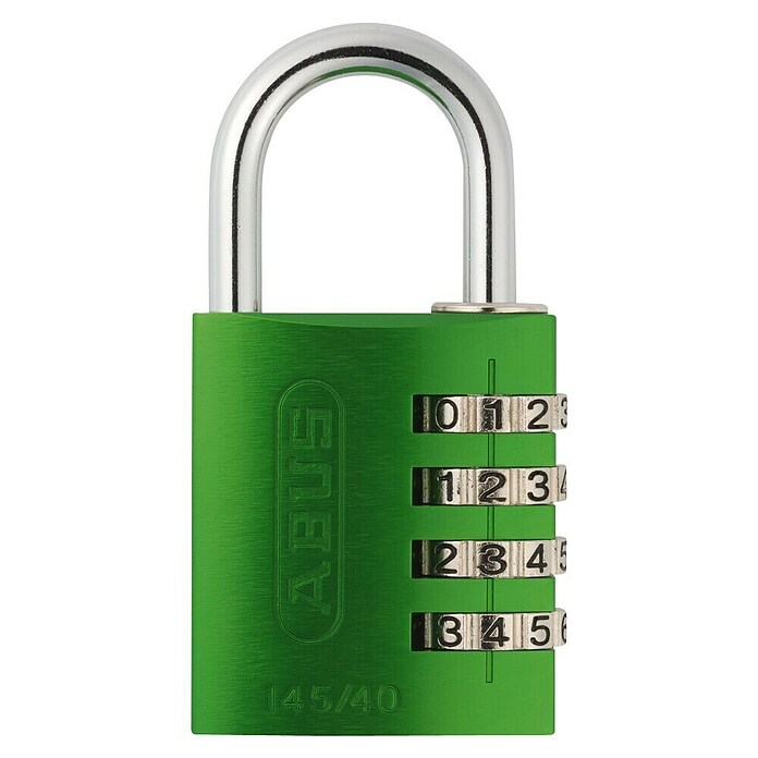 Abus Cijferhangslot Lock-Tag 145/40 (Beugeldikte: 6 mm, Veiligheidsniveau: 4, Groen, Aantal cijferrollen: 4 st.) | BAUHAUS