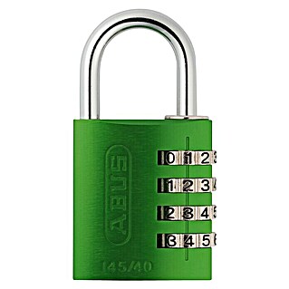 Abus Vorhängezahlenschloss Lock-Tag 145/40 (Bügelstärke: 6 mm, Sicherheitsstufe: 4, Grün, Anzahl Zahlenrollen: 4 Stk.)