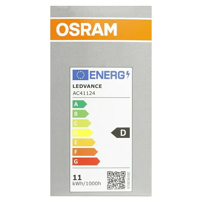 Osram LED-Lampen Set Glühlampenform E27 klar - E27, Nicht Dimmbar, Warmweiß, 1.521 lm, 11 W, Klar - Das OSRAM LEDVANCE AC41124 Leuchtmittel mit Energieeffizienzklasse D und einem Verbrauch von 11 kWh/1000h.