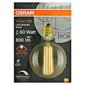 Osram LED-Lampe Vintage Edition 1906 Globe-Form E27 (Durchmesser: 9,5 cm, E27, Dimmbar, Warmweiß, 806 lm, 8,8 W) | BAUHAUS