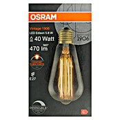 Osram LED-Lampe Vintage Edition 1906 Birnenform E27 (E27, Dimmbar, Warmweiß, 470 lm, 5,9 W) | BAUHAUS