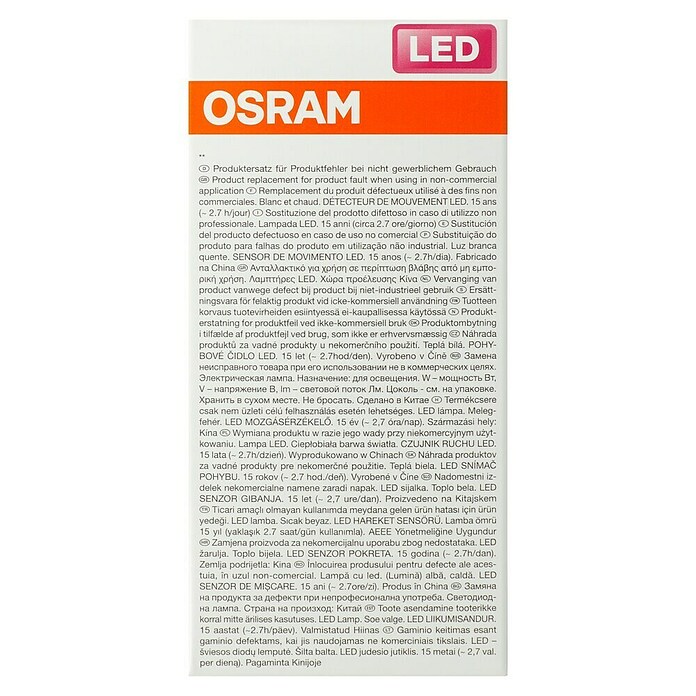 Osram LED svetlobni vir v obliki žarnice E27 - prozorna  (E27, Ni mogoče zatemniti, Toplo bela, 806 lm, 7,3 W) | LED luči | Svetlila | Elektro in svetila | Izdelki | BAUHAUS