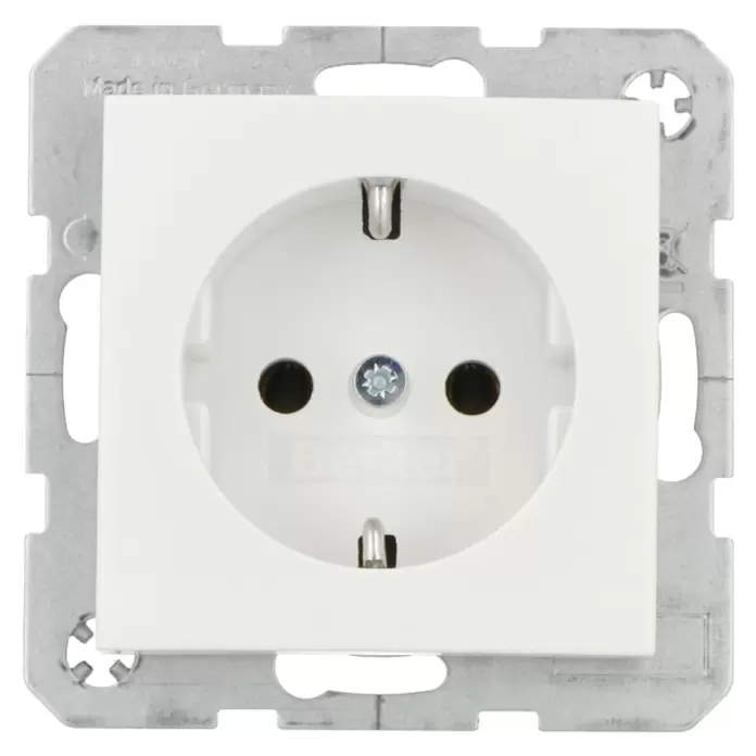 Berker S.1 Steckdose 47438989 - Polarweiß glänzend, Kunststoff, IP20