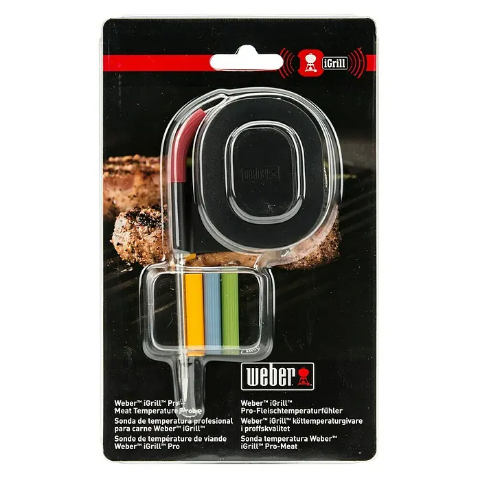 Weber Ersatz-Messfühler iGrill Pro - Passend für: Weber Thermometer iGrill, Kerntemperaturmessung - Verpackte Weber iGrill Pro Fleischtemperatursonde, ideal zum präzisen Messen der Kerntemperatur beim Grillen.