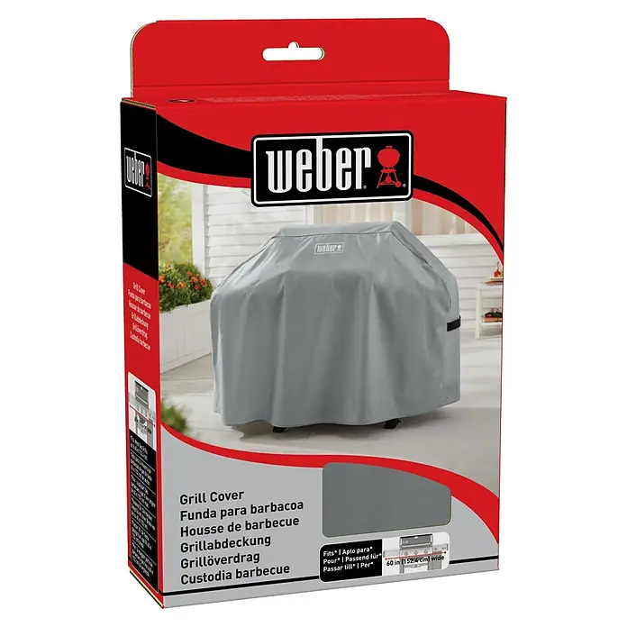 Weber Standard Grill-Schutzhülle - Passend für: Weber Genesis II 300-Serie - Produktverpackung für eine Weber Grillabdeckung, die den Grill vor Witterungseinflüssen schützt und die Lebensdauer verlängert.
