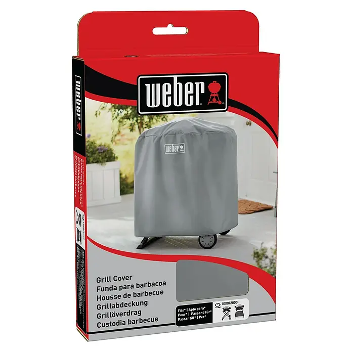 Weber Standard Grill-Schutzhülle - Passend für: Weber Q-Serie - Weber Grillabdeckung Verpackung. Die hochwertige Abdeckung schützt Ihren Grill vor Witterungseinflüssen und hält ihn sauber.