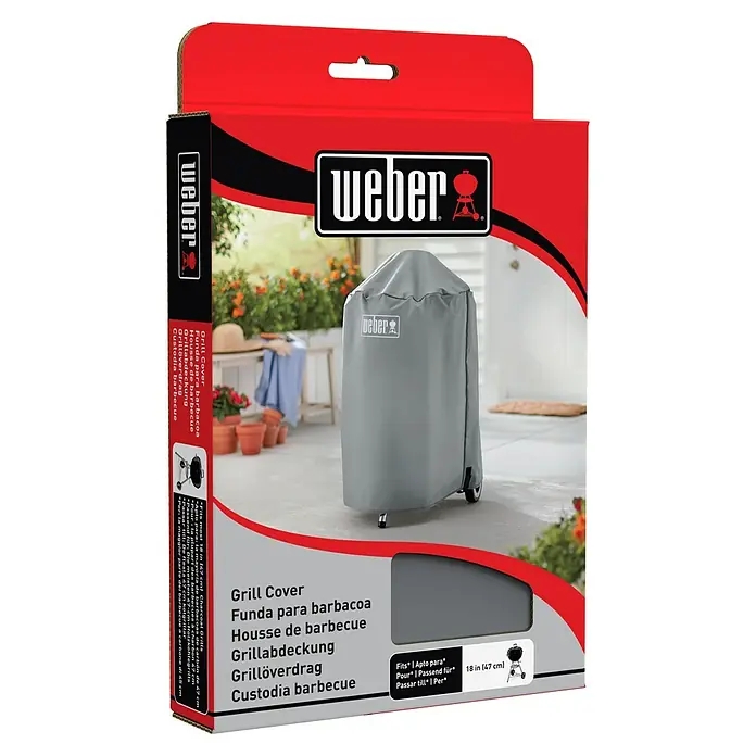 Weber Grill-Schutzhülle - Kunststoff, Passend für: Weber Kugelgrill Ø 47 cm - Weber Grillabdeckung für 47 cm Holzkohlegrills. Schützt Ihren Grill vor Witterungseinflüssen und hält ihn sauber.