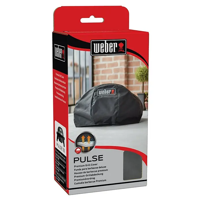 Weber Premium Grill-Schutzhülle - Passend für: Weber Smartgrill Pulse 1000 - Weber Pulse Premium Grillabdeckung in der Verpackung. Schützt Ihren Grill vor Wind und Wetter. Ideal für den Pulse 1000 Elektrogrill.