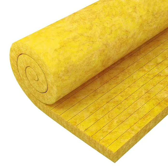 Probau Glaswolle Spannfilz SF 32 - Stärke: 240 mm, Wärmeleitfähigkeit: 0,032 W/(mK) - Rollenweise gelbe Glaswolle-Dämmung, ein Produkt für Bauisolierung.