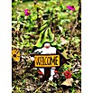 BAUHAUS Solar-Dekoleuchte Zwerg Welcome (0,2 W, L x B x H: 13 x 13 x 33 cm, Grün/Braun, IP44) | BAUHAUS