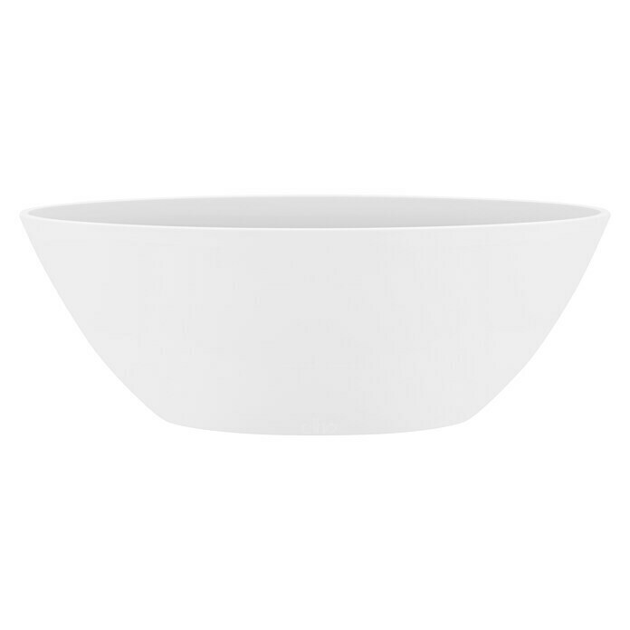 Elho Brussels Übertopf Oval  (36 x 16,2 x 13 cm, Weiß, Glänzend)